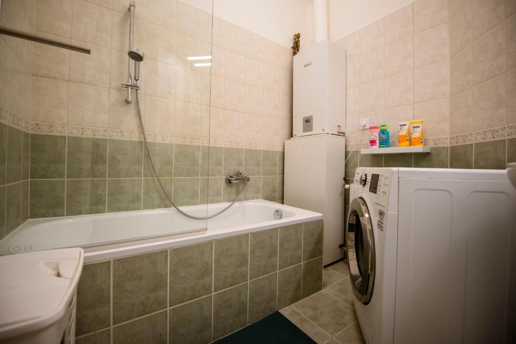 Koupelna v ubytování Bingo Apartman