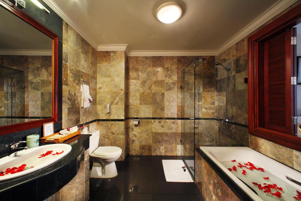 Koupelna v ubytování Saigon Morin Hotel