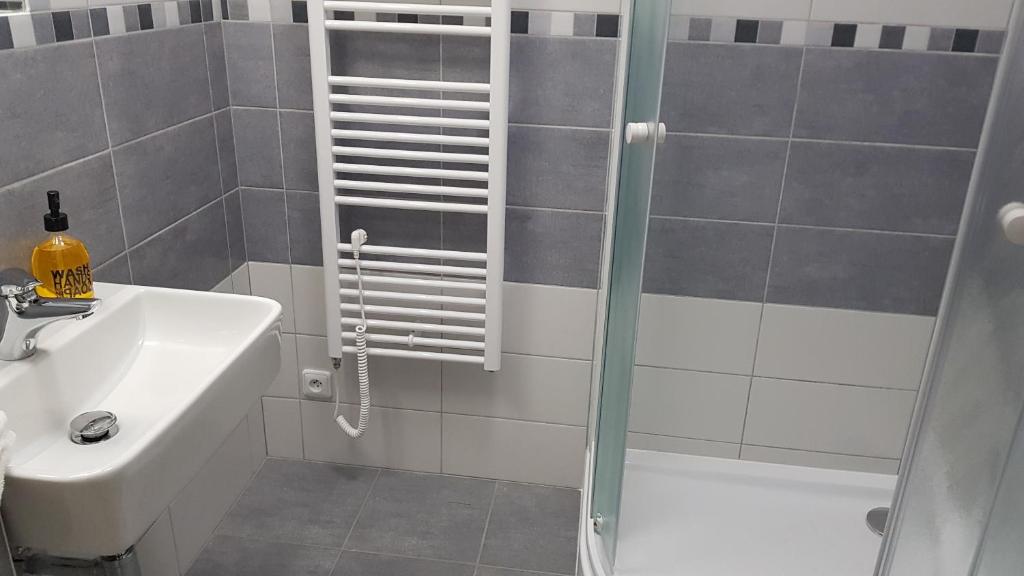 Kúpeľňa v ubytovaní Apartmán Pod Zámkem