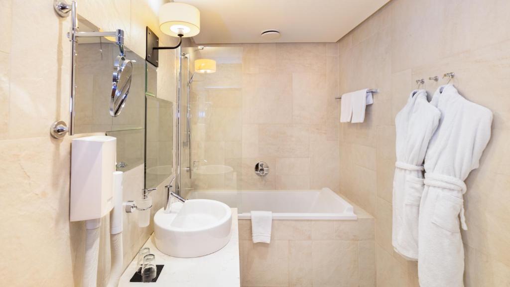 Koupelna v ubytování Hotel Bulwar