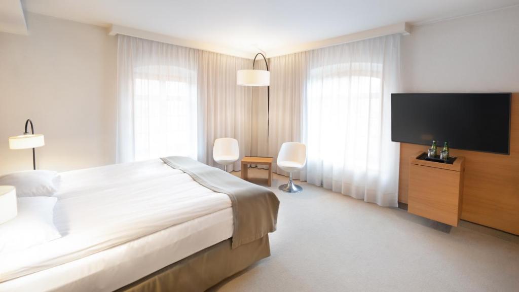 TV a/nebo společenská místnost v ubytování Hotel Bulwar