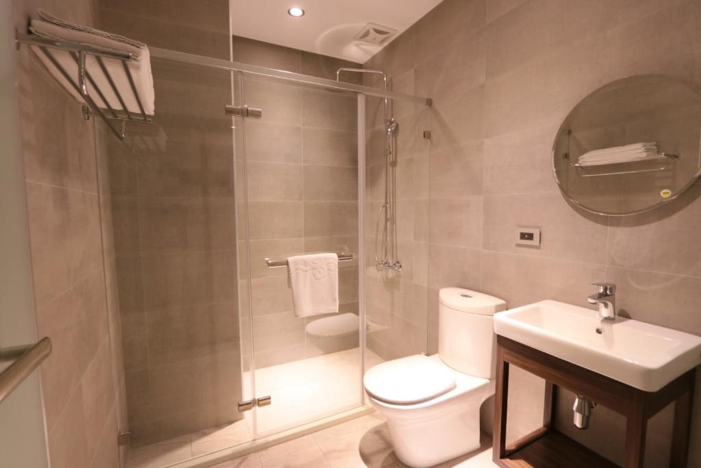 Koupelna v ubytování Hotel Hesper HSR Taichung