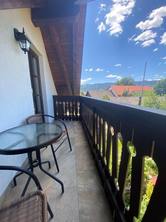 Balkón nebo terasa v ubytování B&B Vidmar, Lesce-Bled