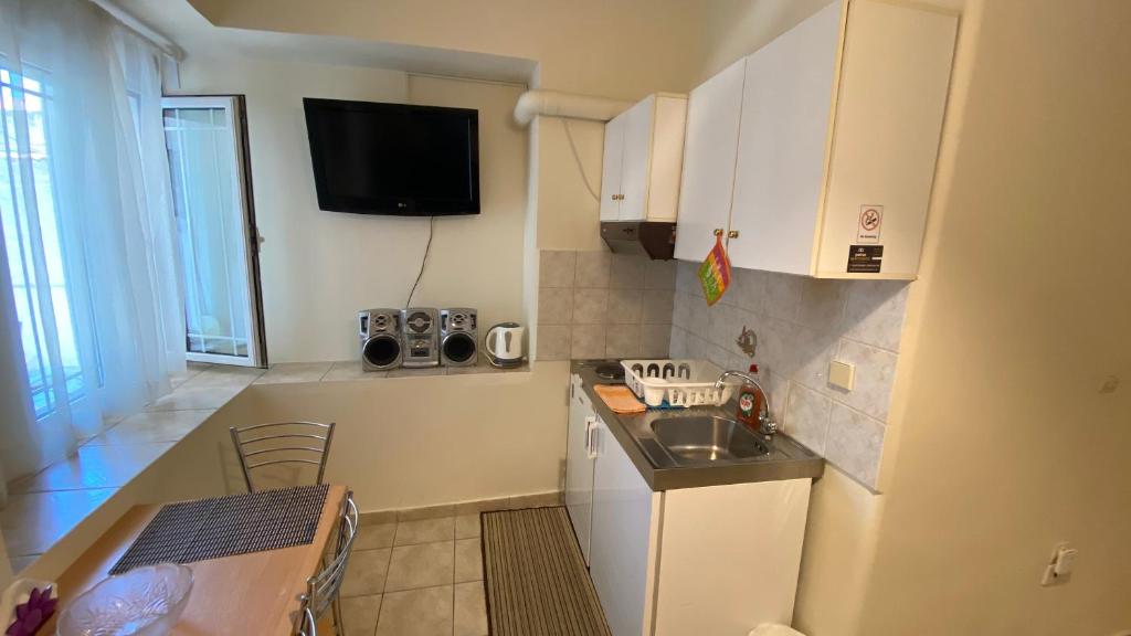 Kuchyňa alebo kuchynka v ubytovaní Patras Port apartment