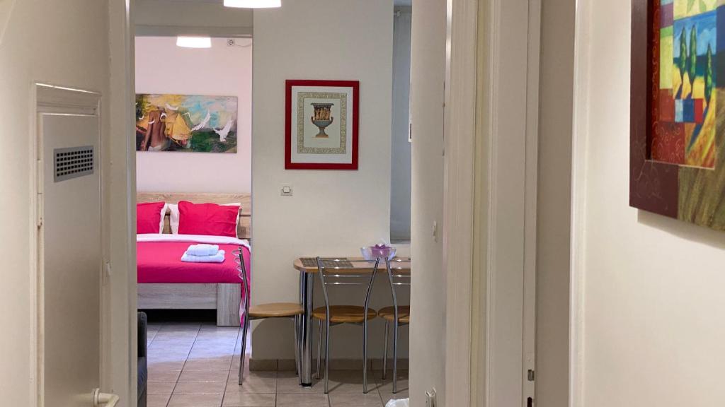 Posteľ alebo postele v izbe v ubytovaní Patras Port apartment