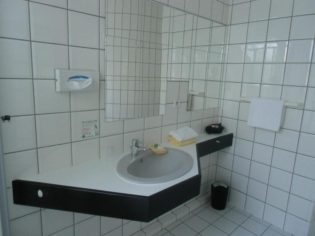 Koupelna v ubytování Haus Leifert