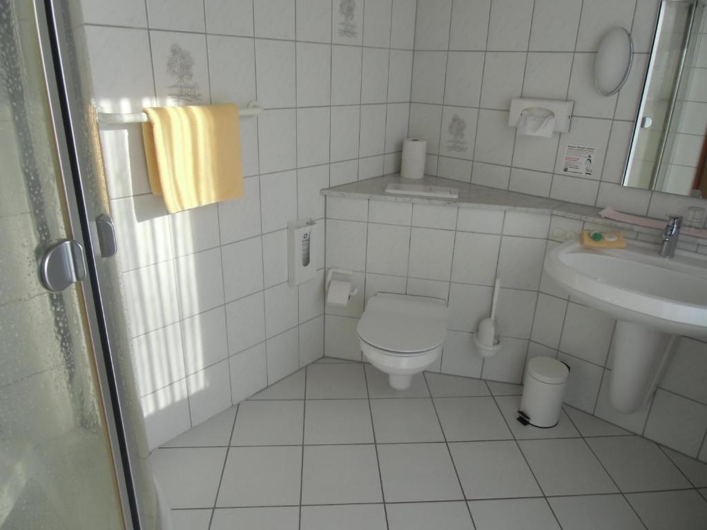 Koupelna v ubytování Haus Leifert