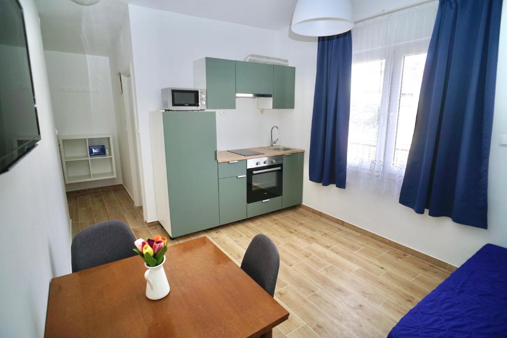 Kuchyňa alebo kuchynka v ubytovaní Piscina Apartments