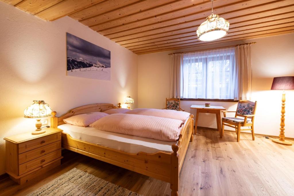 Postel nebo postele na pokoji v ubytování Biochalet Märkl
