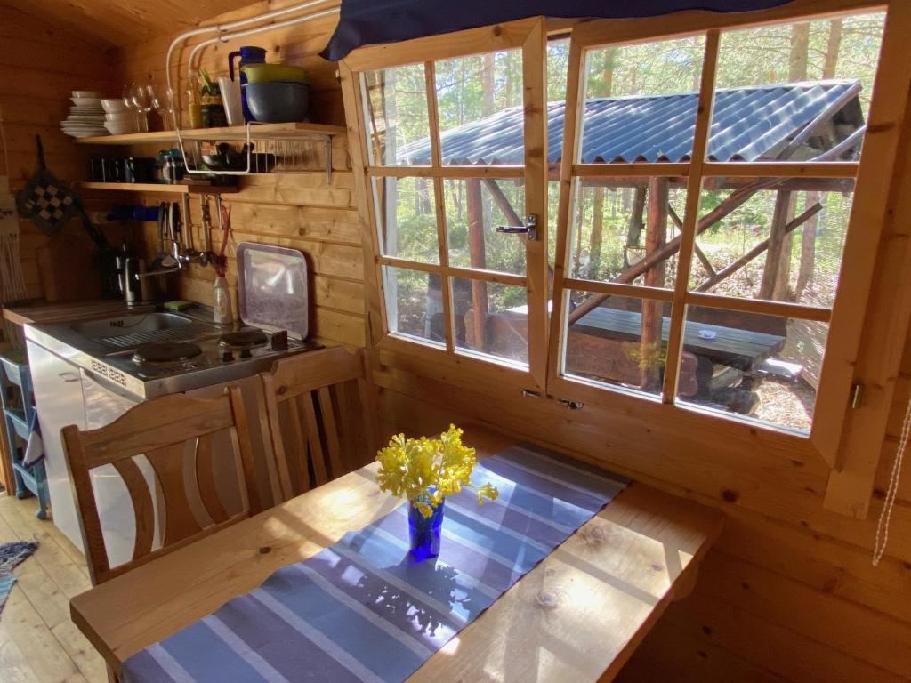 Kuchyň nebo kuchyňský kout v ubytování Nõva Madise Guesthouse