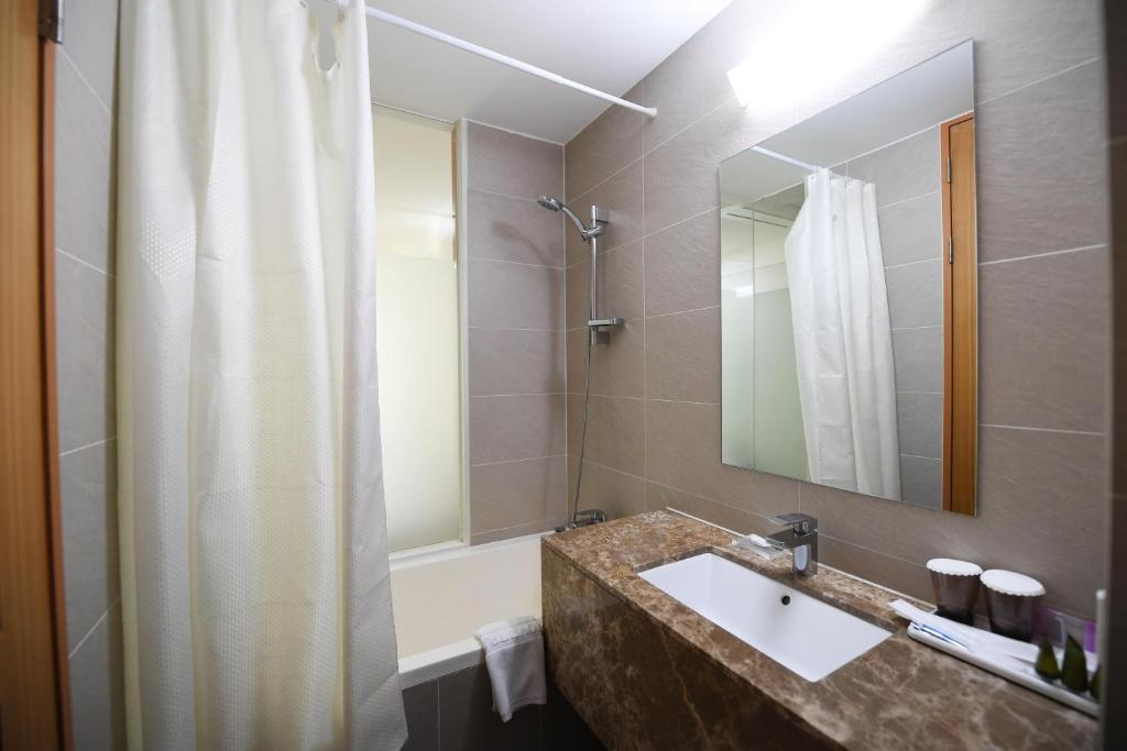 Koupelna v ubytování Hotel Laonzena
