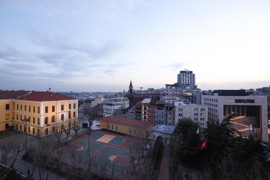 a view of a city skyline with buildings at Taksim Seya Suites Hotel in Istanbul
