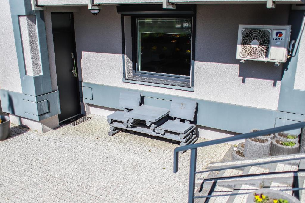Balkón alebo terasa v ubytovaní Apartamenty Mazury