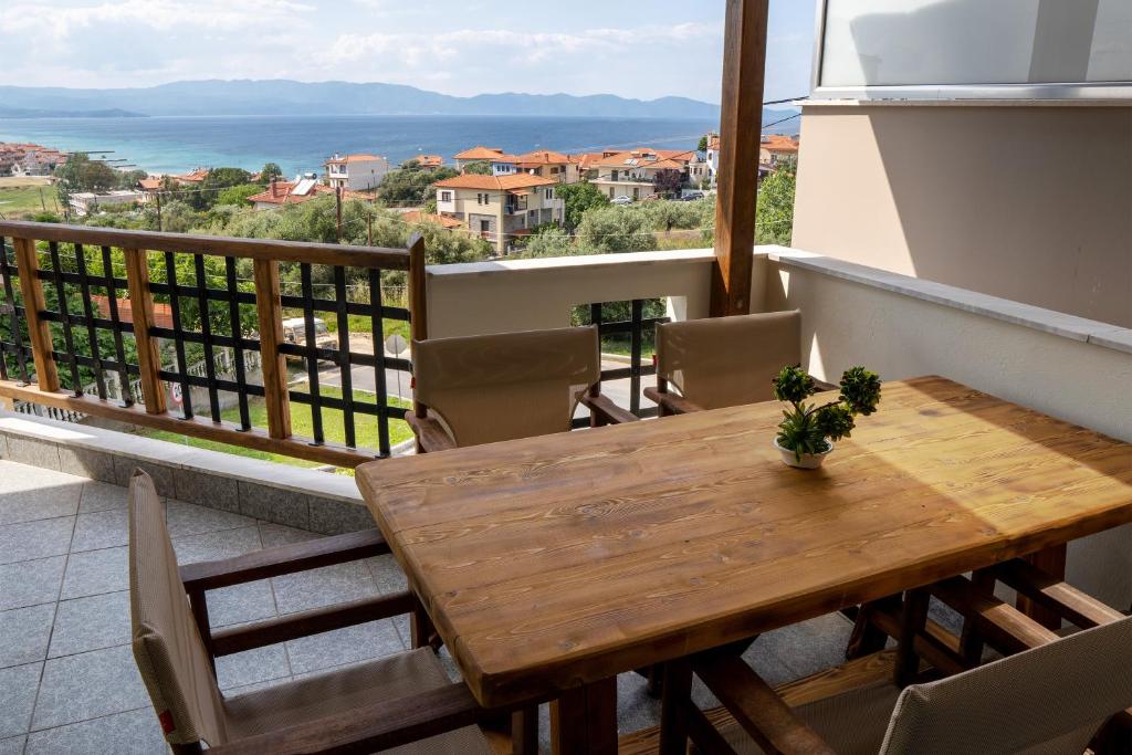 Μπαλκόνι ή βεράντα στο Sea View Apartment Grek Nea 4
