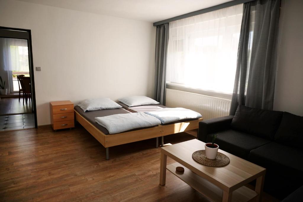 Postel nebo postele na pokoji v ubytování Ubytování Chadimovi
