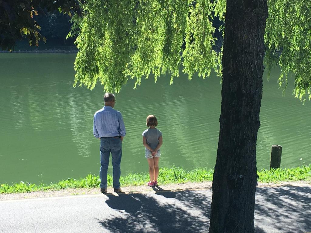 Výhled na řeku, která protéká v blízkosti penzionu