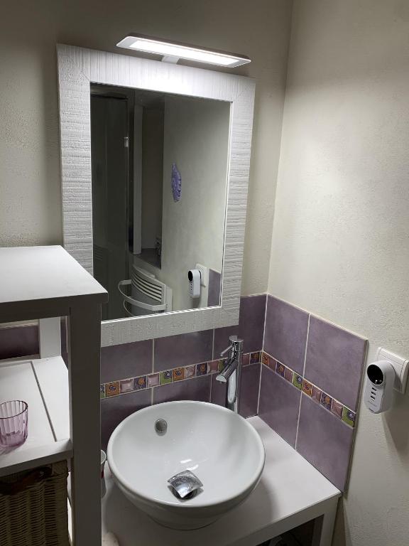 Koupelna v ubytování Communay Gablys Chambres