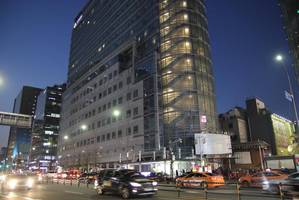 Общий вид на город Сеул или вид на город из отеля