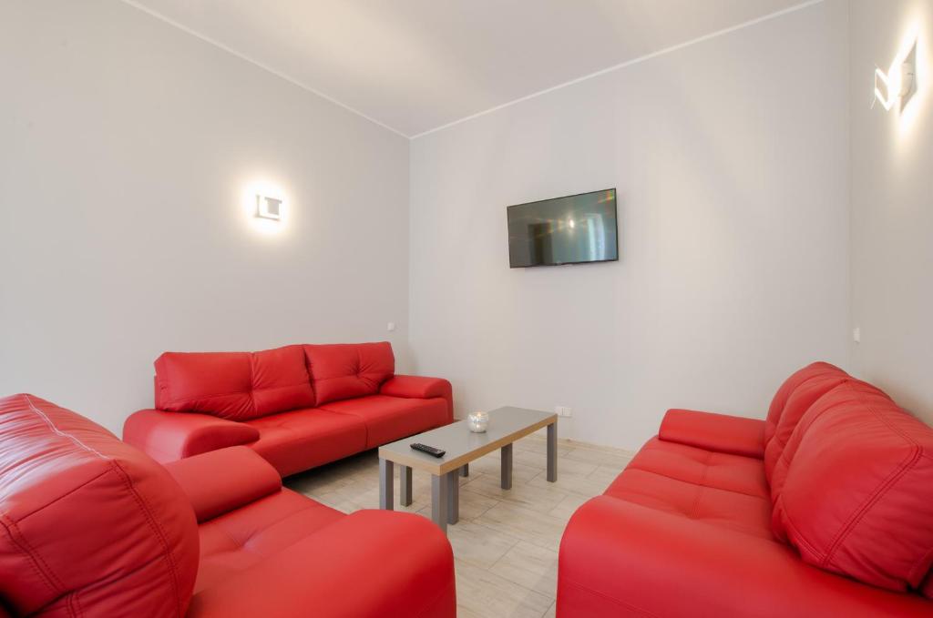 TV a/nebo společenská místnost v ubytování Villa Bryza