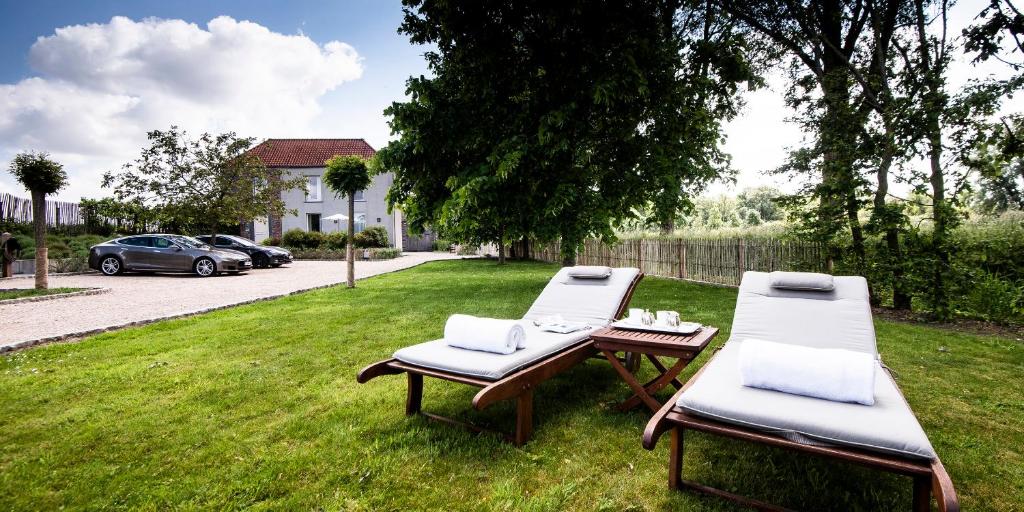 Zahrada ubytování B&B Scheldekant
