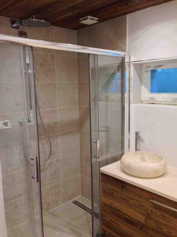 Een badkamer bij Chalet M