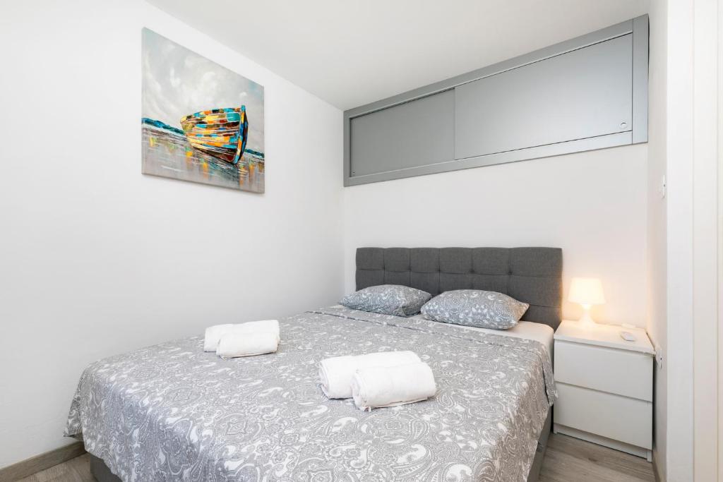 Posteľ alebo postele v izbe v ubytovaní Vacation house Orange