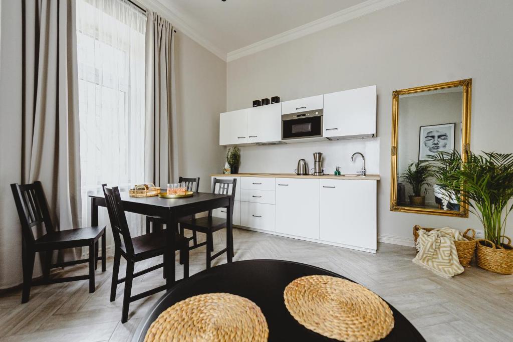 Kuchyň nebo kuchyňský kout v ubytování BOHO HOUSE