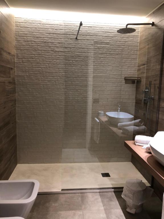 Koupelna v ubytování Hotel Ombra