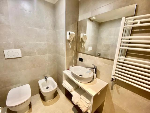 Koupelna v ubytování Hotel Garibaldi