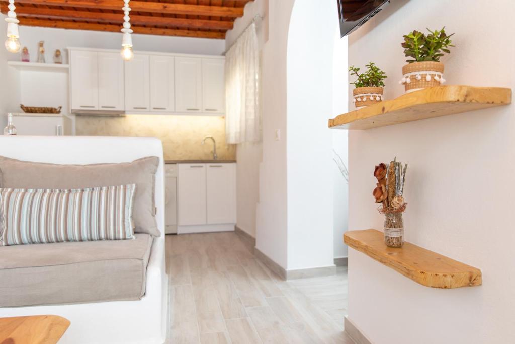 Posezení v ubytování En Lefko boutique house