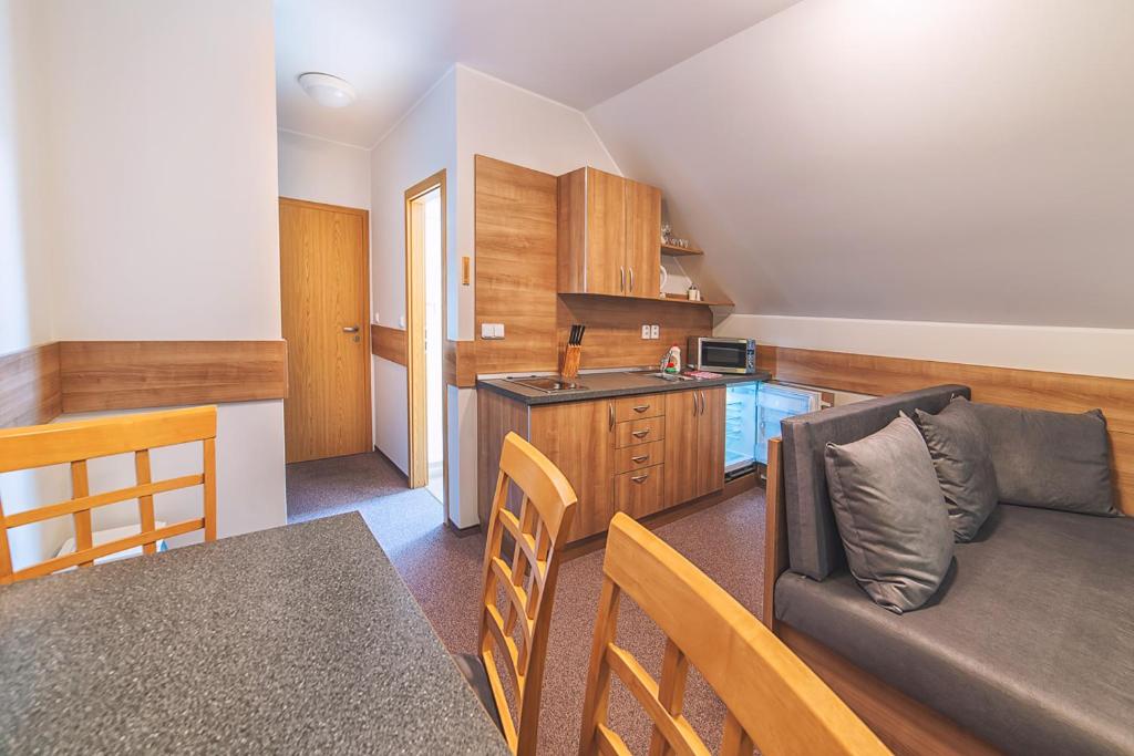 A kitchen or kitchenette at Apartmány Zaria