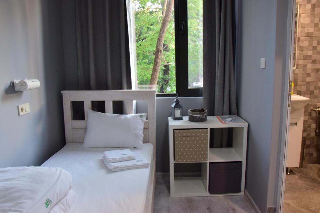 Postel nebo postele na pokoji v ubytování Hostel Kyosheto
