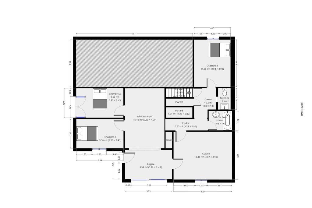 The floor plan of ISPAEVA