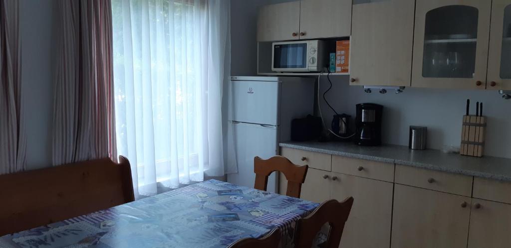 Kuchyň nebo kuchyňský kout v ubytování Jankó Apartman
