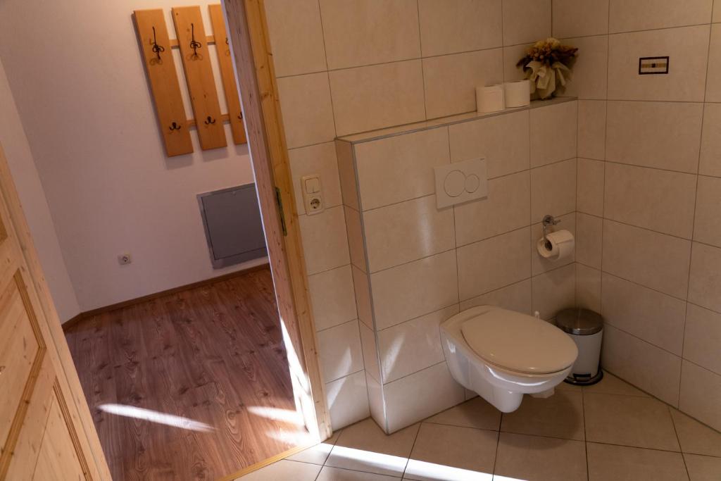 Koupelna v ubytování Berghof Thurnergut