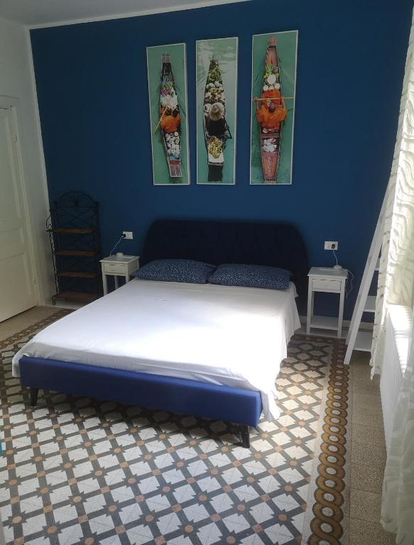 Letto o letti in una camera di Villa Corsini