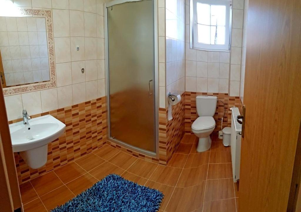 Koupelna v ubytování Apartmány Sedlár