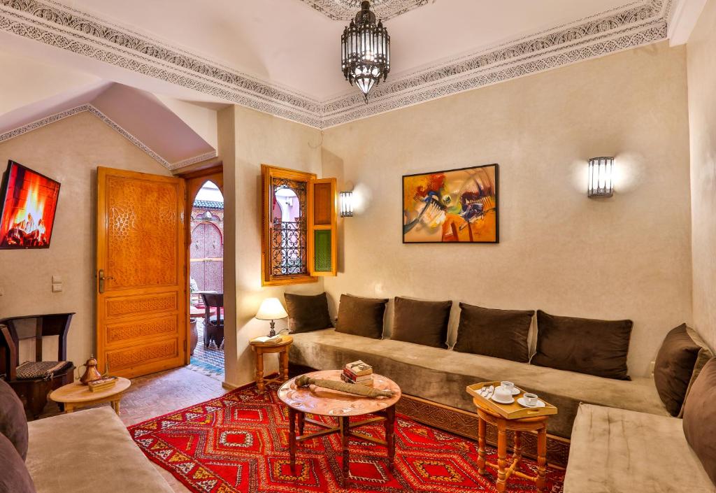 Posezení v ubytování RIAD VILLA SIDI BABA