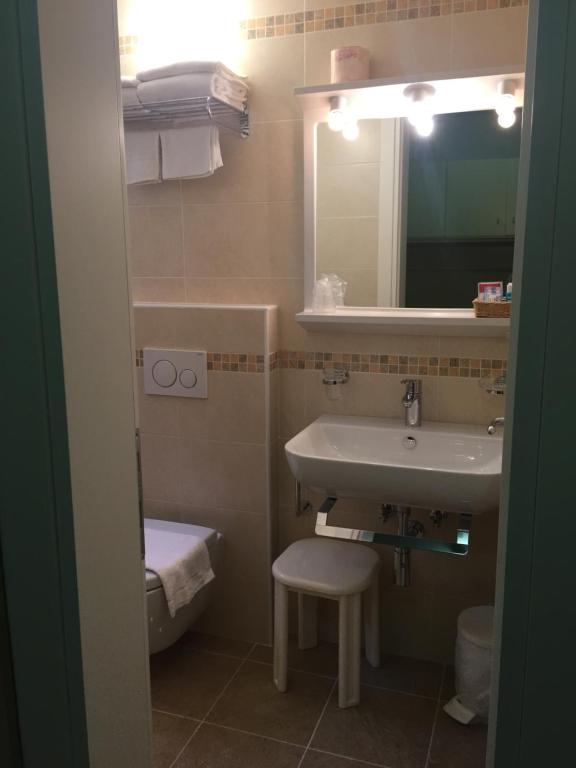 Koupelna v ubytování Hotel Erika