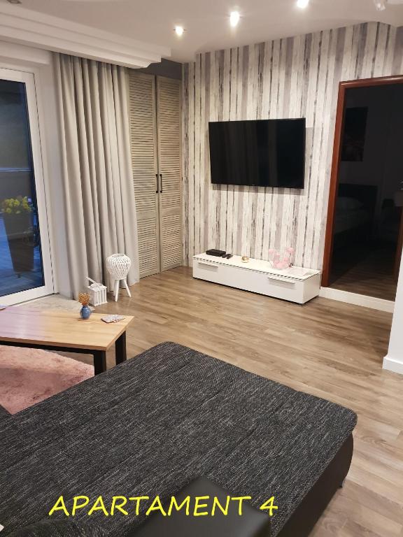 Telewizja i/lub zestaw kina domowego w obiekcie Apartamenty Amalia