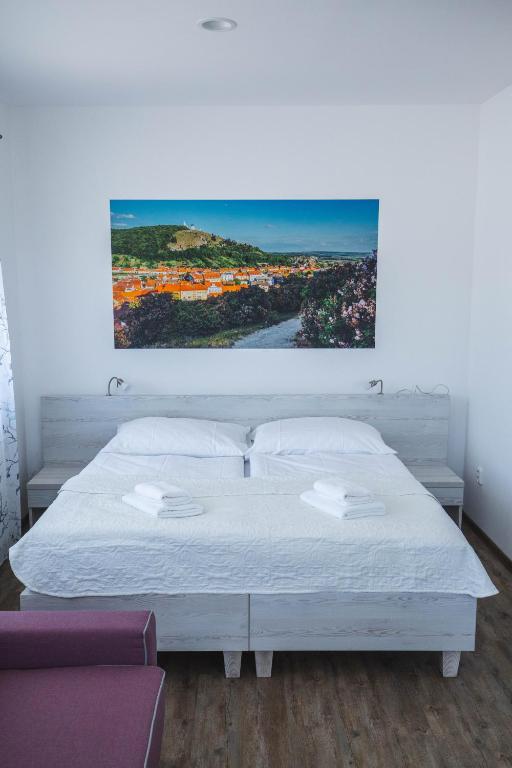 Katil atau katil-katil dalam bilik di Apartmány Pemag Mikulov