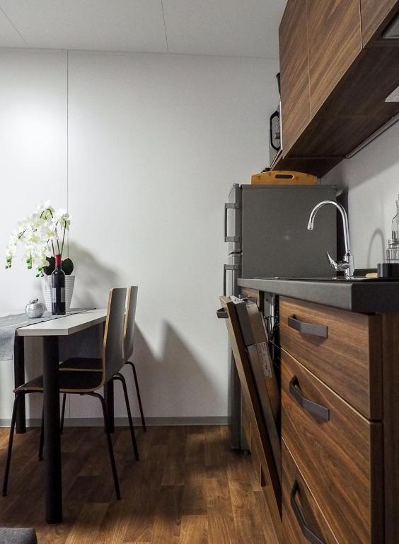 Kuchyň nebo kuchyňský kout v ubytování Lux Camp Bi Village, Mobile home Villa Buba