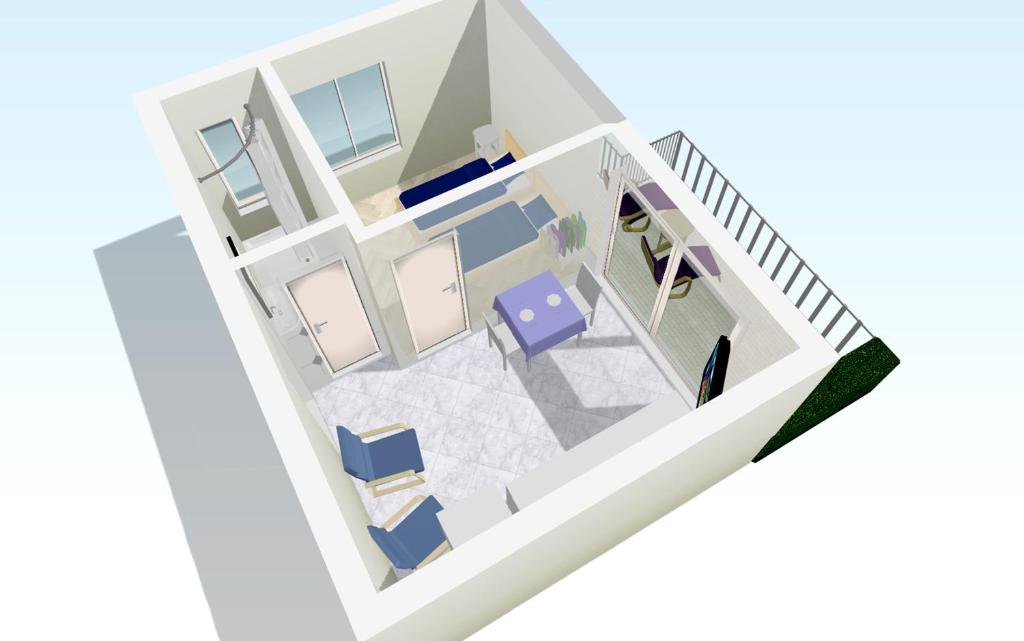 Plán poschodí v ubytovaní Apartment for two persons with sea view in Trogir near the beach
