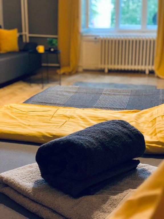 Postelja oz. postelje v sobi nastanitve Hostel Sova