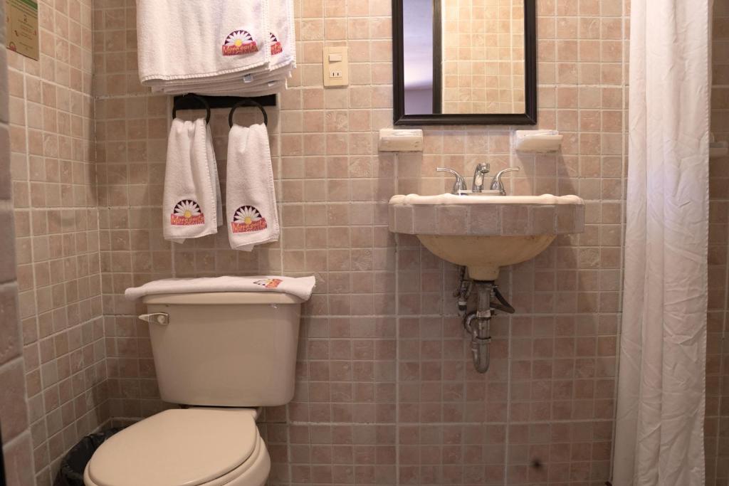 Koupelna v ubytování Hotel Casa Margarita