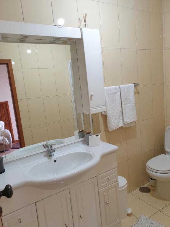 Koupelna v ubytování hostel do Ermal
