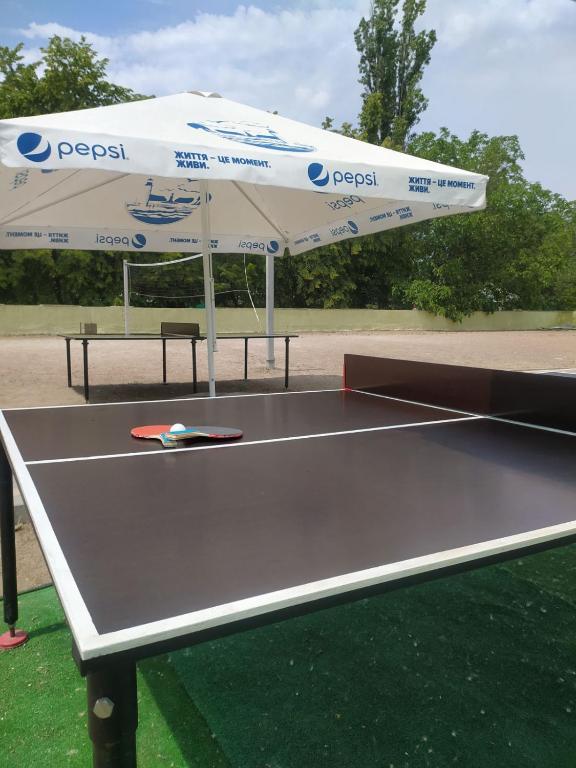 Stolní tenis v ubytování Zelenyi Kampus nebo okolí