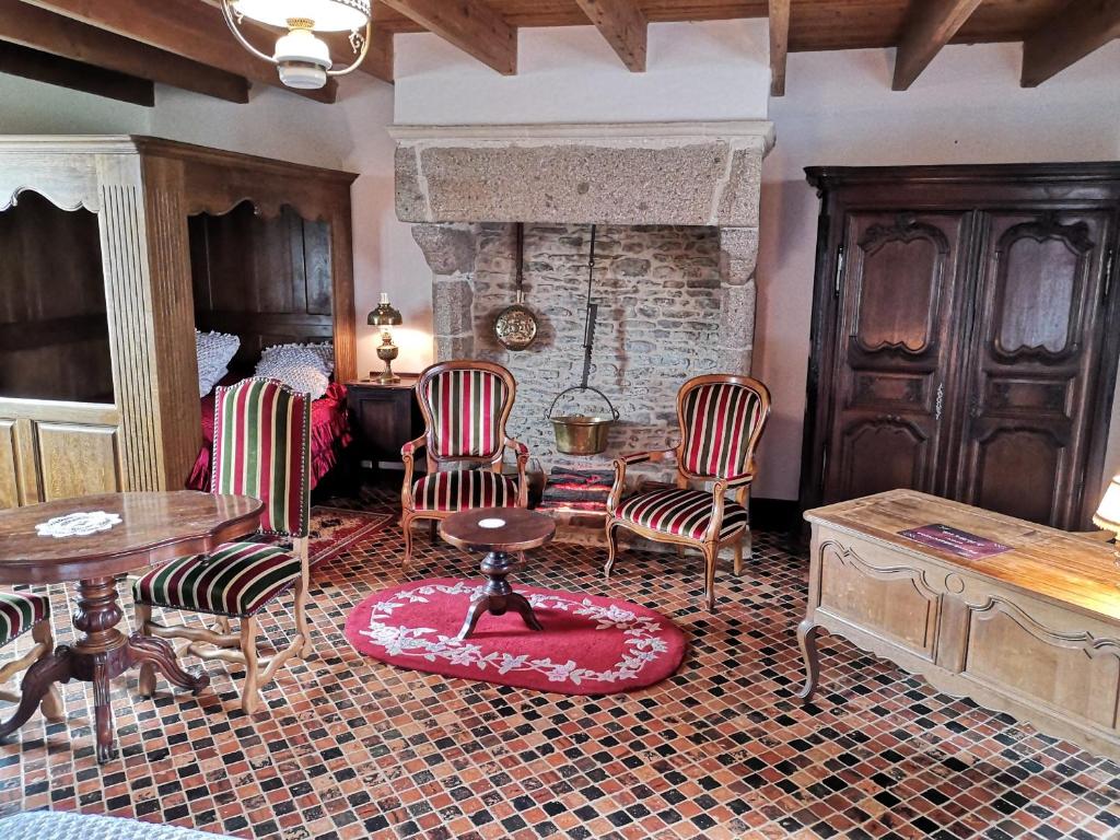Posezení v ubytování Manoir de la Foulerie