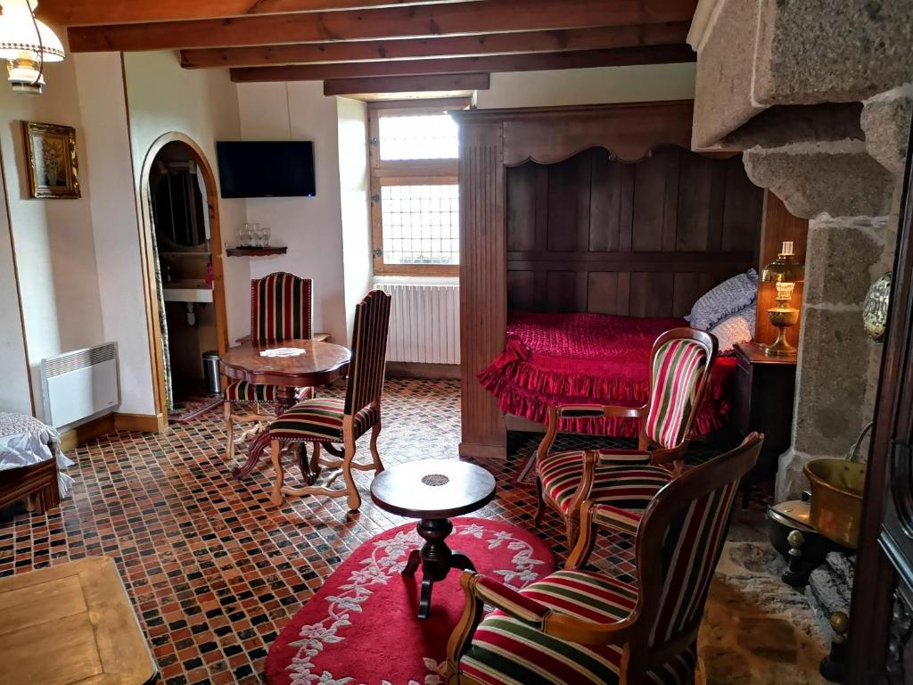 Posezení v ubytování Manoir de la Foulerie