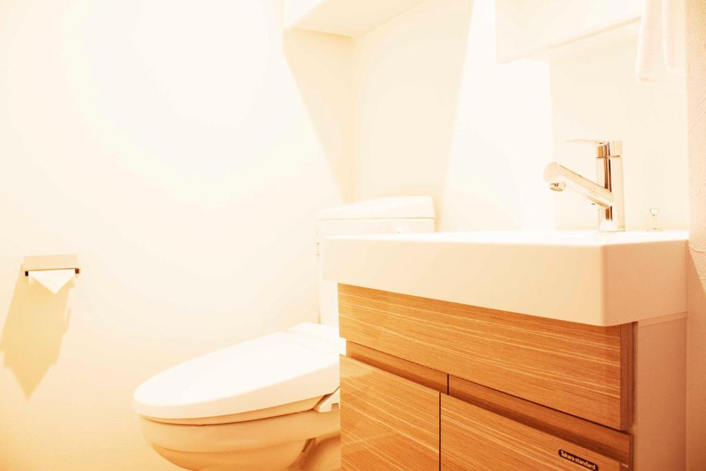 Koupelna v ubytování Hotel Shu